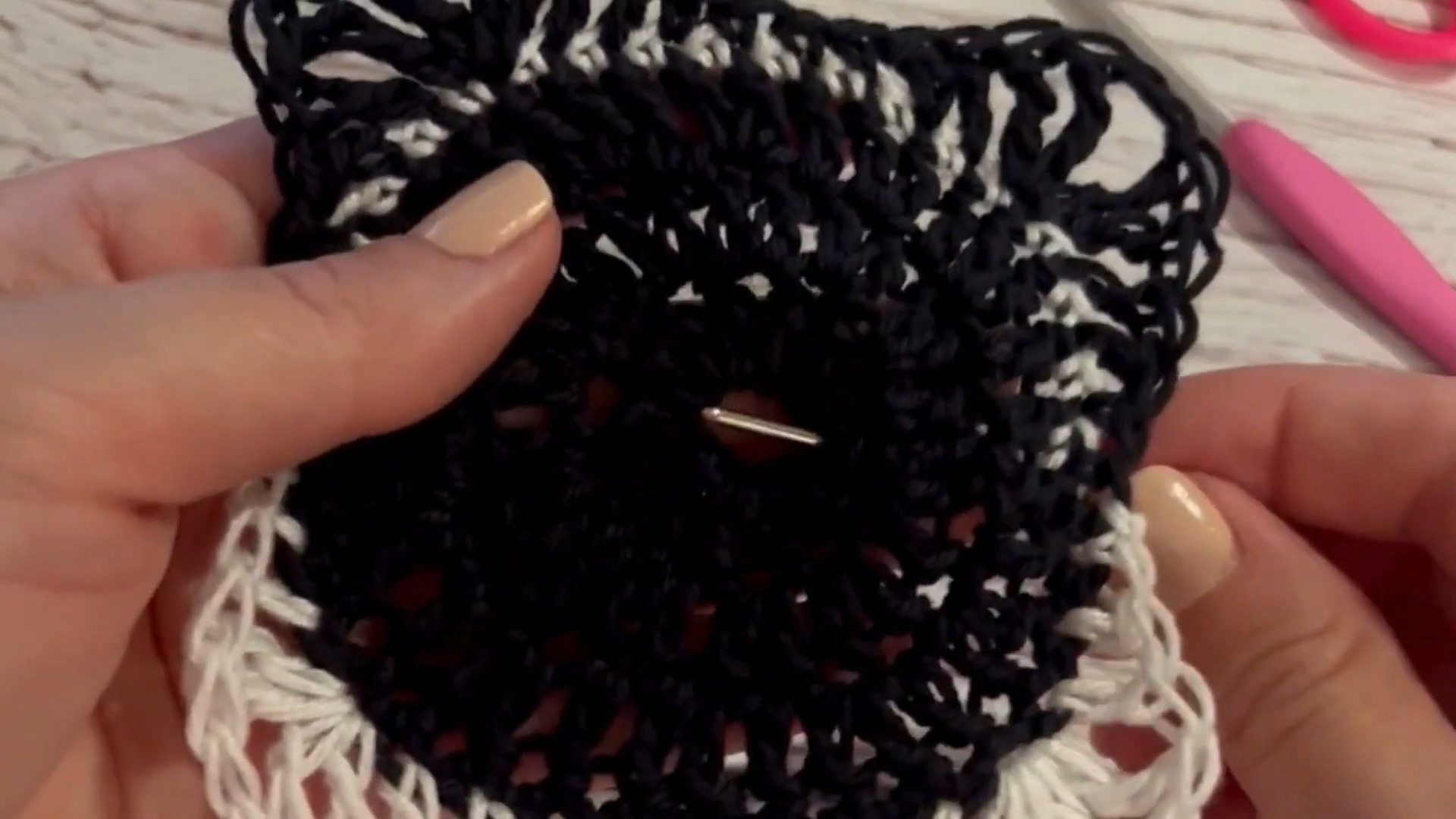 Crochet Elegant Black Cat Granny Squares