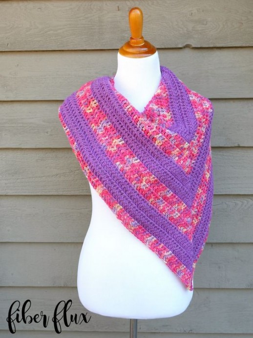 Crochet Tulip Patch Shawl!