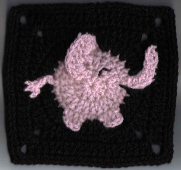 Crochet Elephant Square