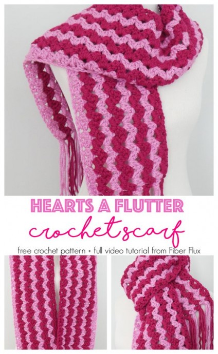 Create a Charming Crochet Hearts Aflutter Scarf With This Easy Pattern Create a Charming Crochet Hearts Aflutter Scarf With This Easy Pattern