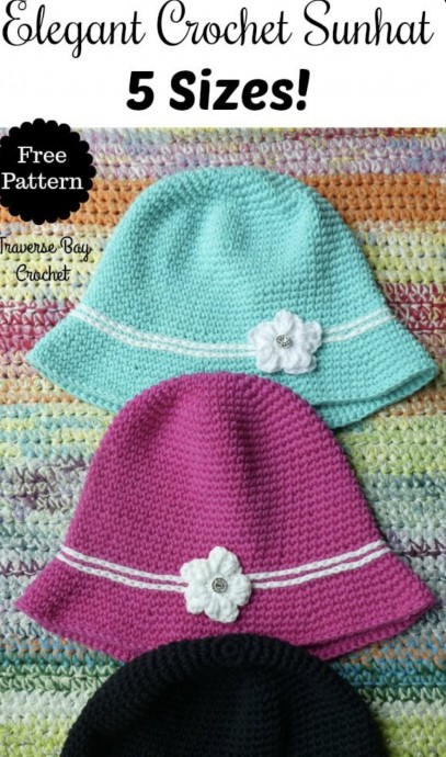 Crochet Elegant Sun Hat