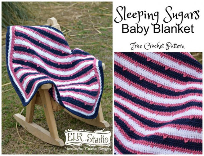 Crochet Sleeping Sugars Baby Blanket