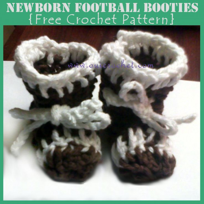 Adorable Crochet Newborn Football Booties Pattern for Tiny Sports Fans