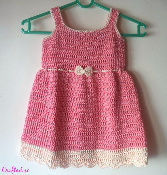 Crochet Summer Peach Toddler Dress