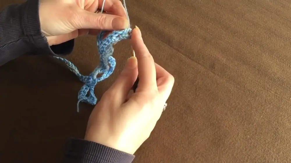 Crochet Trendy Blue Summer Blouse