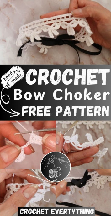 Crochet Bow Choker