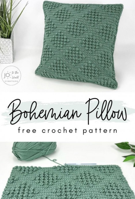 Free Bohemian Crochet Pillow Pattern