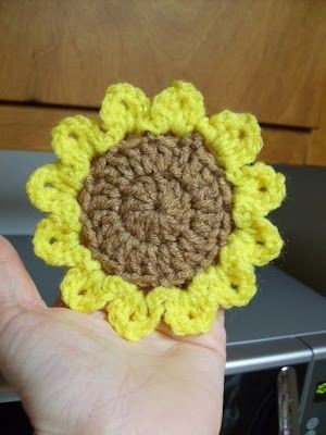 Crochet Sunflower Motif