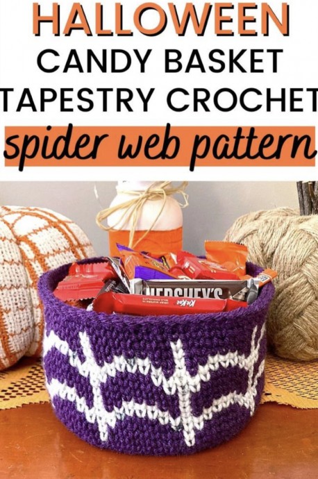 Create a Spooky Crochet Spider Web Candy Basket for Halloween Fun Create a Spooky Crochet Spider Web Candy Basket for Halloween Fun