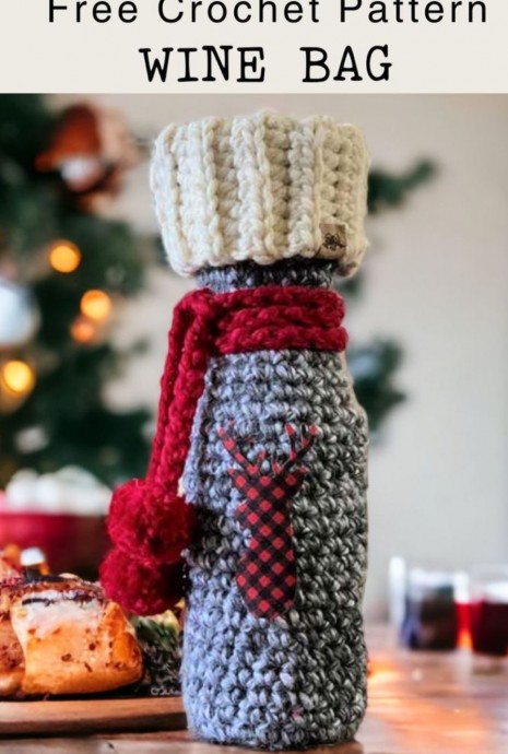 Crochet Wine Bottle Bag