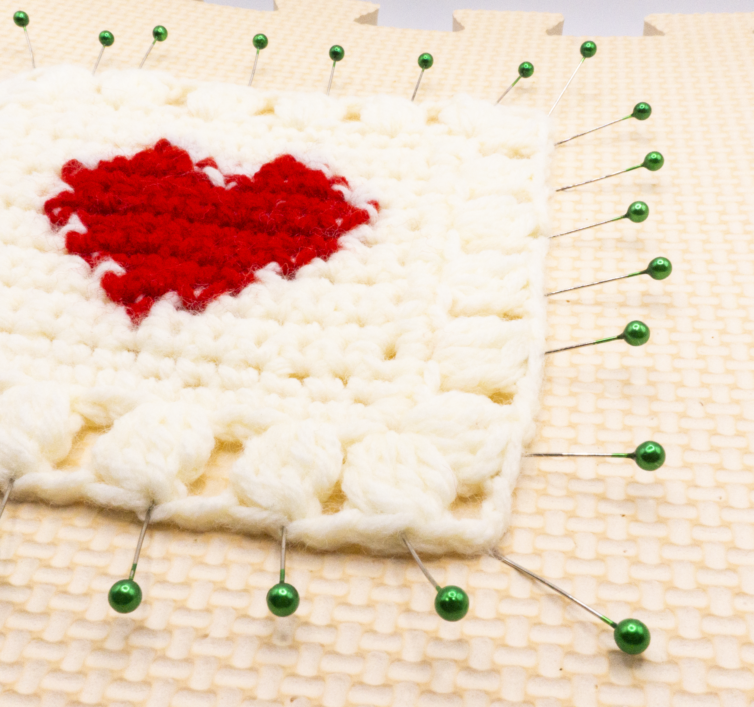 Crochet Heart Coaster