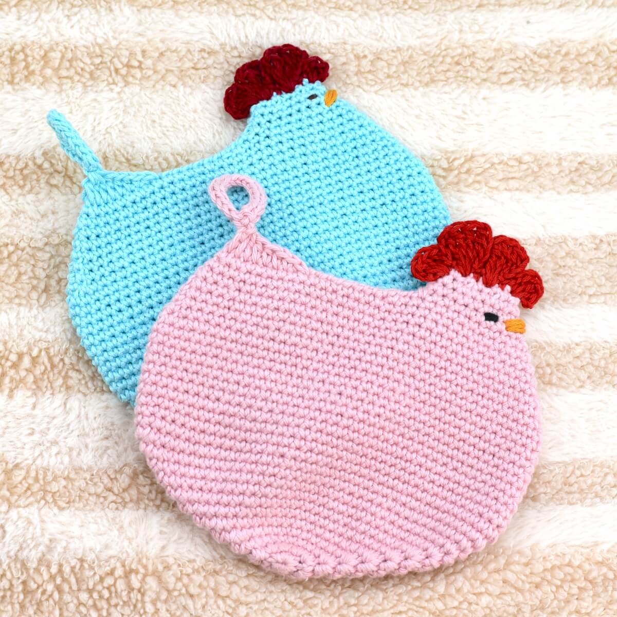 Whimsical Crochet Chicken Potholder Pattern for Your Kitchen