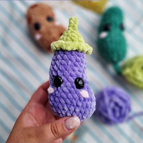 Crochet Eggplant Amigurumi