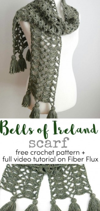 Create Your Own Stunning Bells of Ireland Scarf with This Free Crochet Pattern Create Your Own Stunning Bells of Ireland Scarf with This Free Crochet Pattern