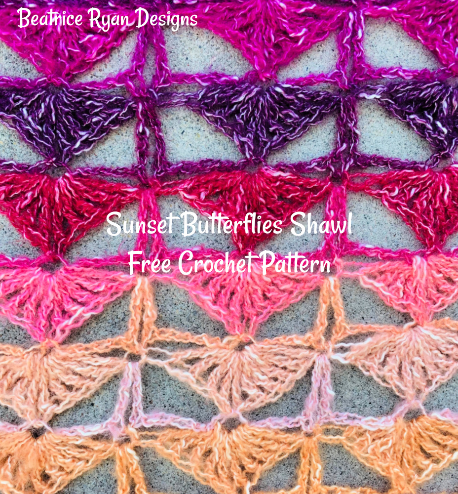 Create Your Own Stunning Sunset Butterflies Shawl: A Complete Crochet Guide with Materials and Instructions