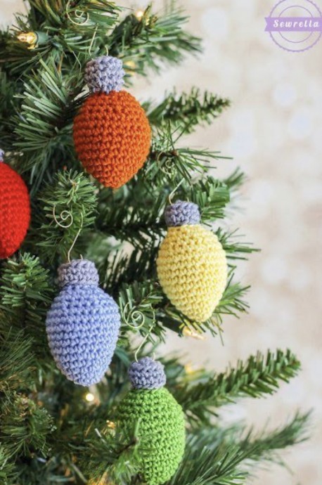 Crochet Christmas Lights Ornament