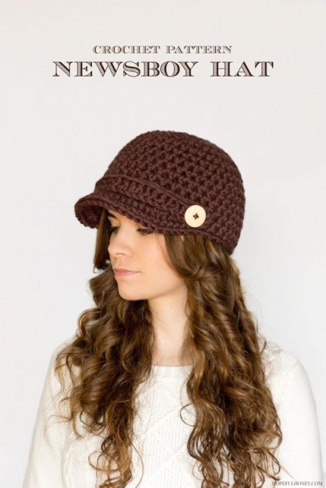 Crochet Newsboy Hat