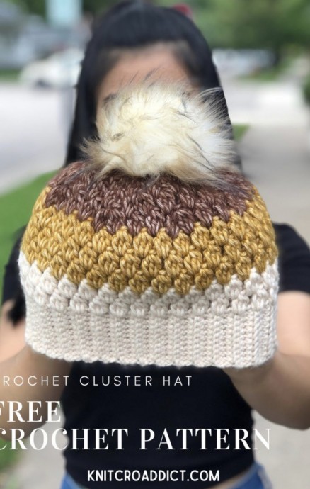 Cluster Stitch Crochet Hat