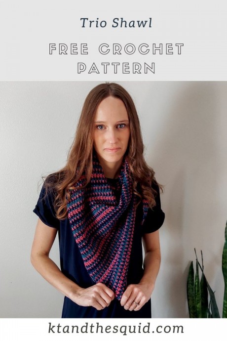 Striped Crochet Shawl