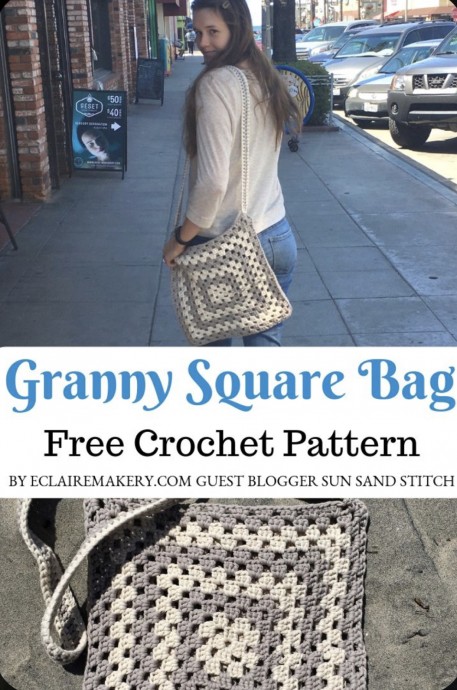 Free Crochet Pattern: Granny Square Bag