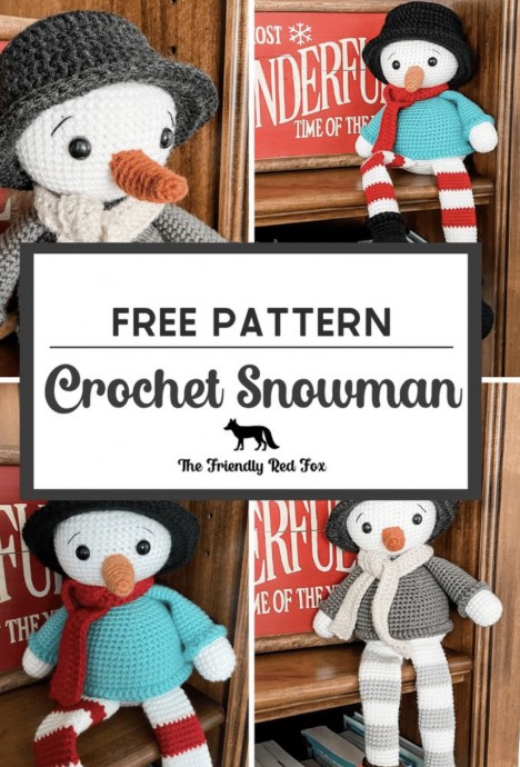 Snowman Free Crochet Pattern