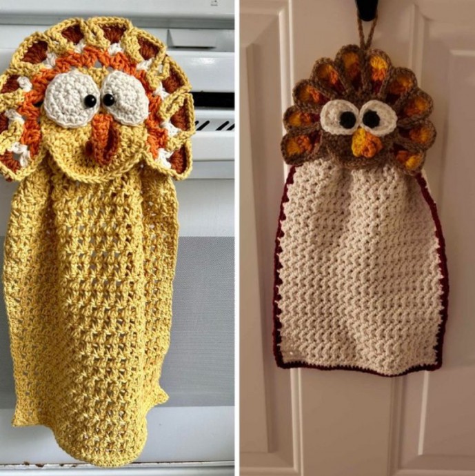 Crochet Turkey Kitchen Towel