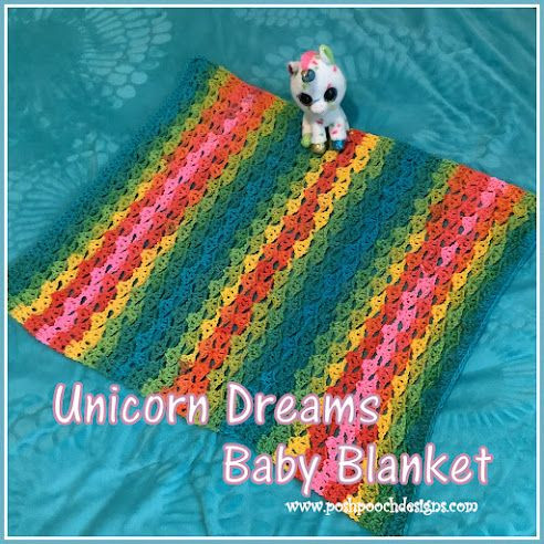 Crochet Unicorn Dreams Baby Blanket