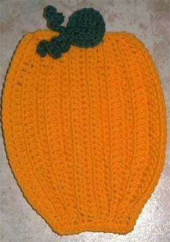 Crochet Perky Pumpkin Potholder