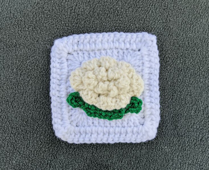 Crochet Cauliflower Square