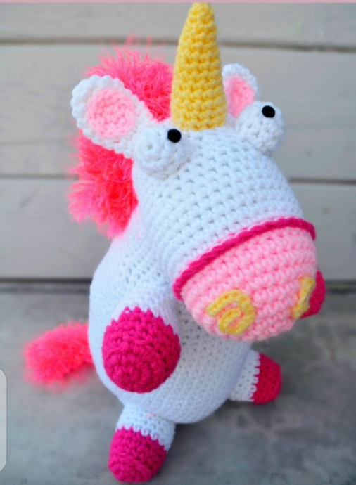 Adorable Fluffy Crotchet Unicorn