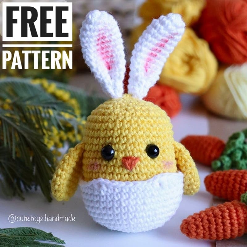 Create Your Adorable Easter Chick with Bunny Ears Through Crochet: A Step-by-Step Guide