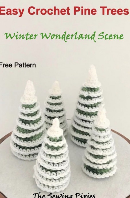 Create a Cozy Winter Wonderland with Crocheted Pine Trees: Perfect Holiday Decor Create a Cozy Winter Wonderland with Crocheted Pine Trees: Perfect Holiday Decor