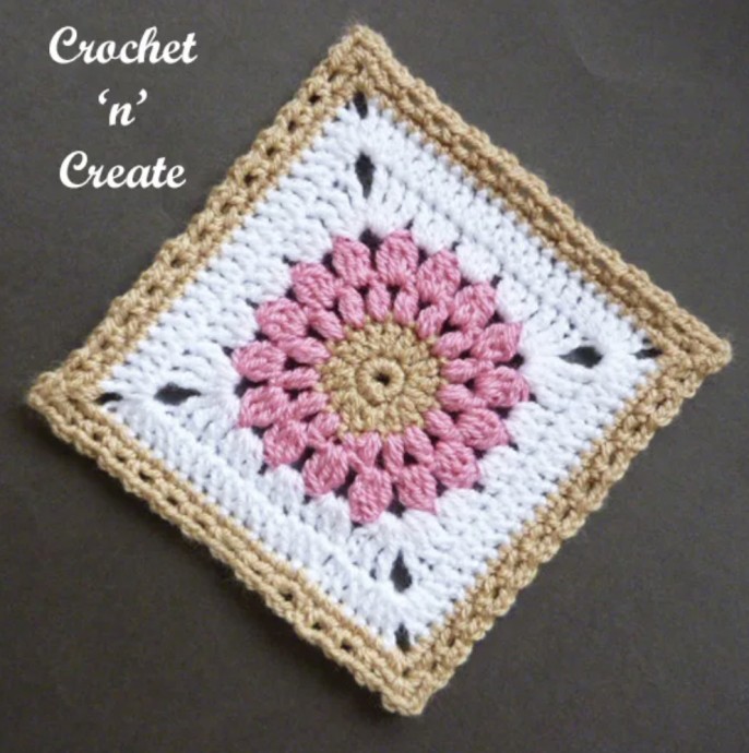 Free Crochet Pattern: Blanket Afghan Square