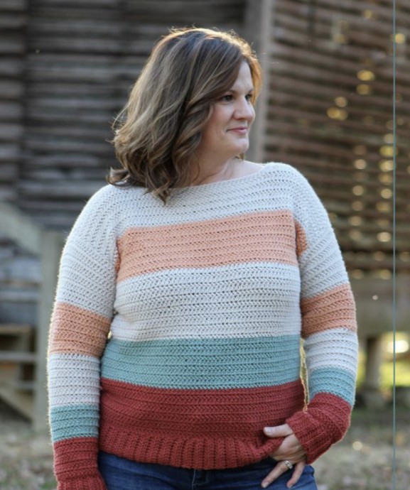 Create a Stunning Crochet Autumn Hues Striped Sweater: A Perfect Blend of Style and Comfort Create a Stunning Crochet Autumn Hues Striped Sweater: A Perfect Blend of Style and Comfort