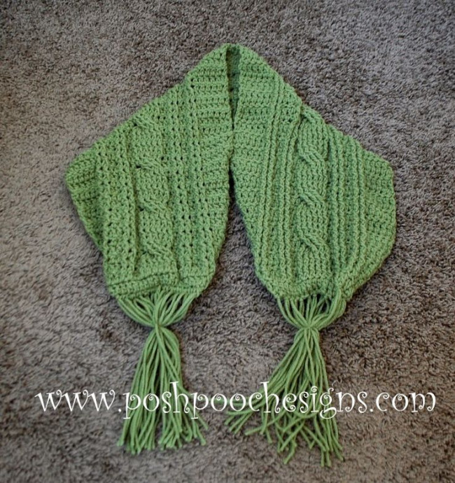Crochet Green Meadows Scarf