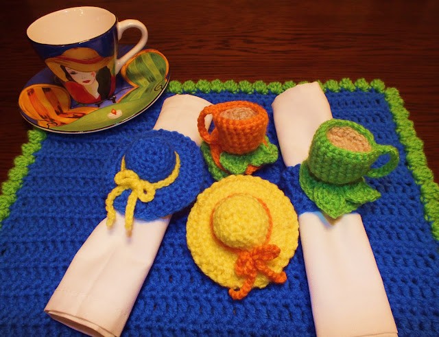 Create Beautiful Crochet Sun Hat Napkin Rings and Tea Cups for Summer Gatherings Create Beautiful Crochet Sun Hat Napkin Rings and Tea Cups for Summer Gatherings