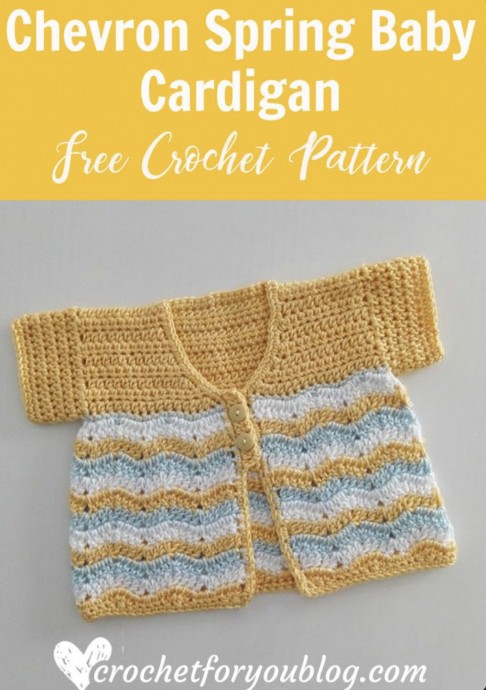 Chevron Spring Baby Cardigan