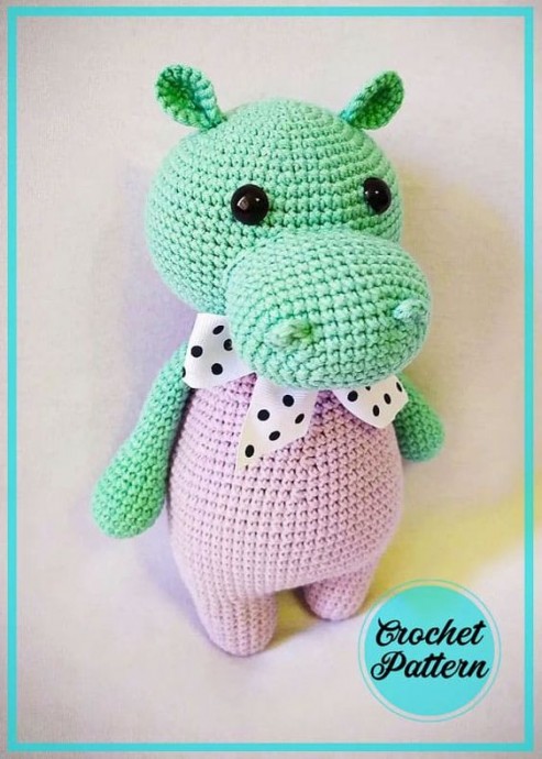Crochet Hippo Gosh Amigurumi