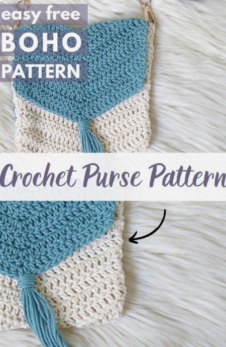 Easy Boho Crochet Purse