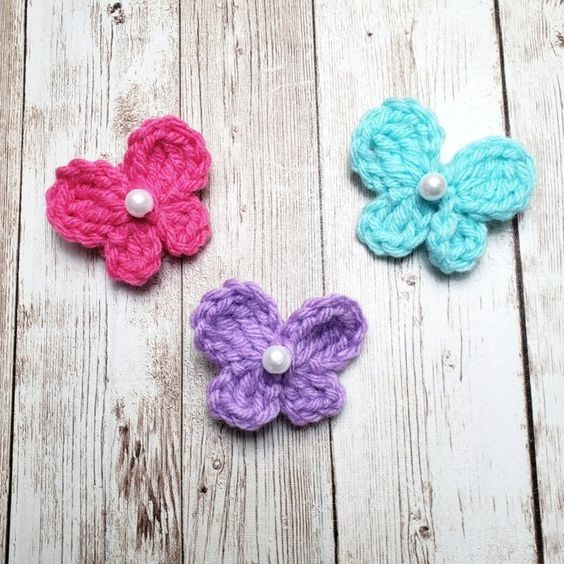 Crochet Springtime Butterfly Applique