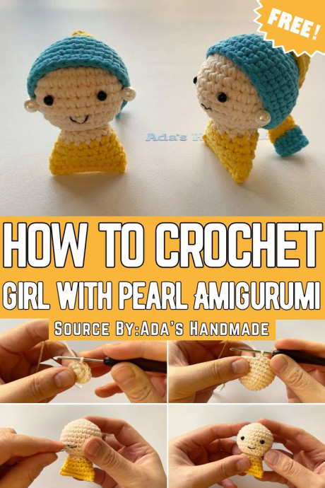 Crochet Girl With Pearl Amigurumi