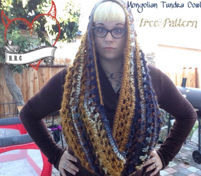 Crochet Mongolian Tundra Cowl