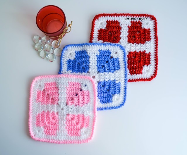 Crochet Valentine's Coaster