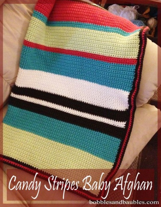 Create a Cozy Crochet Candy Stripes Baby Afghan for Your Little One