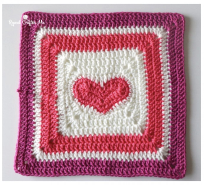 Create Beautiful Projects with The Crochet Heart Square Pattern Create Beautiful Projects with The Crochet Heart Square Pattern