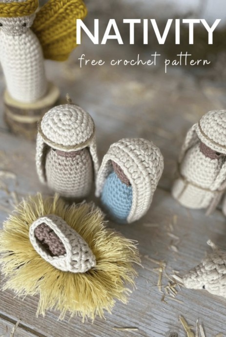 Crochet Christmas Nativity Set (Free Pattern)