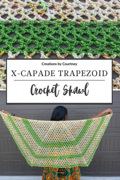 Crochet X-Capade Trapezoid Shawl