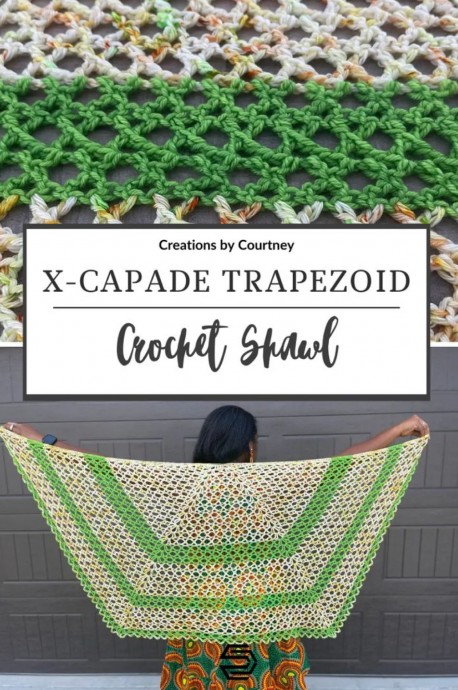 Crochet X-Capade Trapezoid Shawl