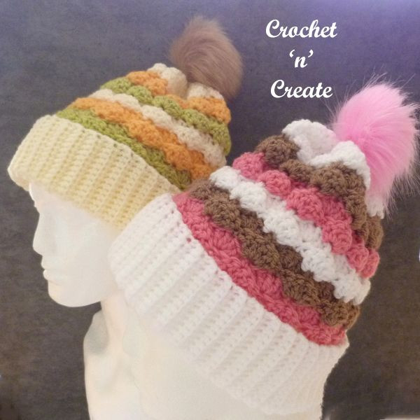 Crochet Scales Beanie Hat