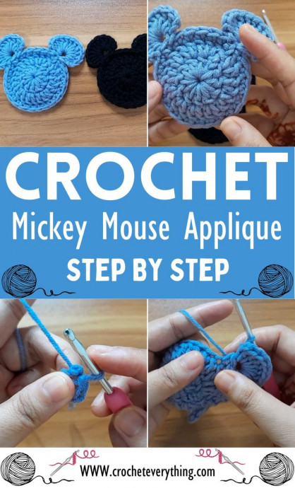 Crochet Mickey Mouse Applique